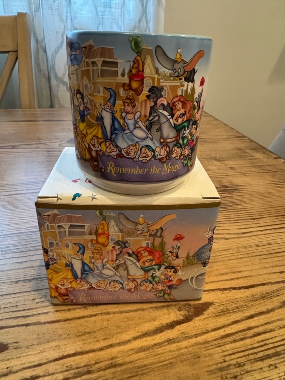 NIB Disney World 25th anniversary 1996 remember the magic coffee mug
